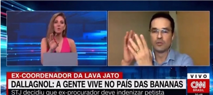 VÍDEO: Ao vivo, na CNN, jornalista dá cortada em Dallagnol