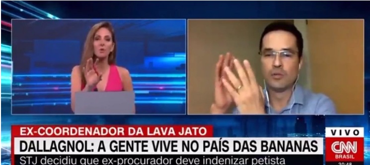 VÍDEO: Ao vivo, na CNN, jornalista dá cortada em Dallagnol