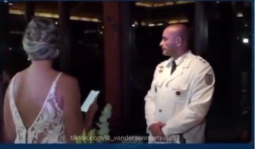VÍDEO: Policial abandona o próprio casamento e persegue bandidos ao ouvir tiros