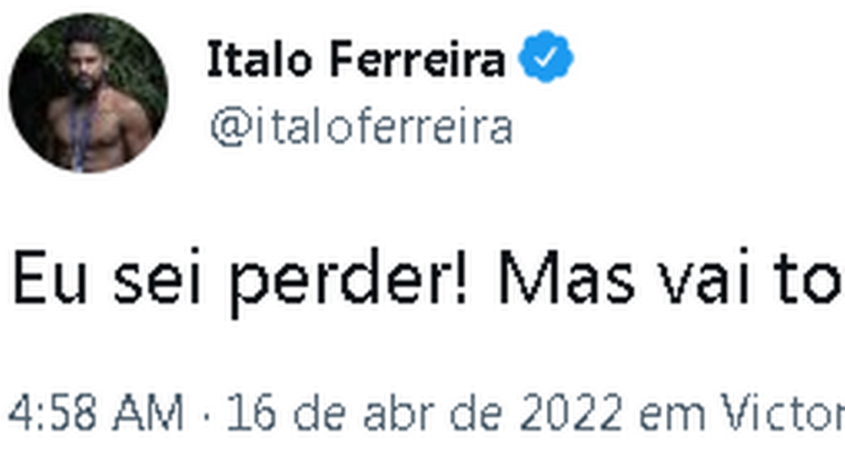Após derrotas polêmicas, Ítalo Ferreira dispara: “eu sei perder! mas vai tomar no…”
