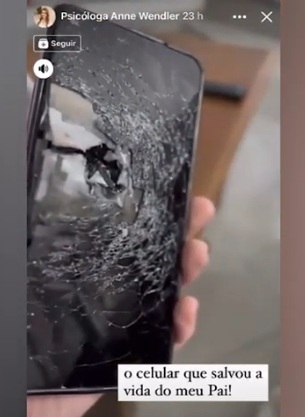 VÍDEO: Celular salva PM após levar tiro de fuzil