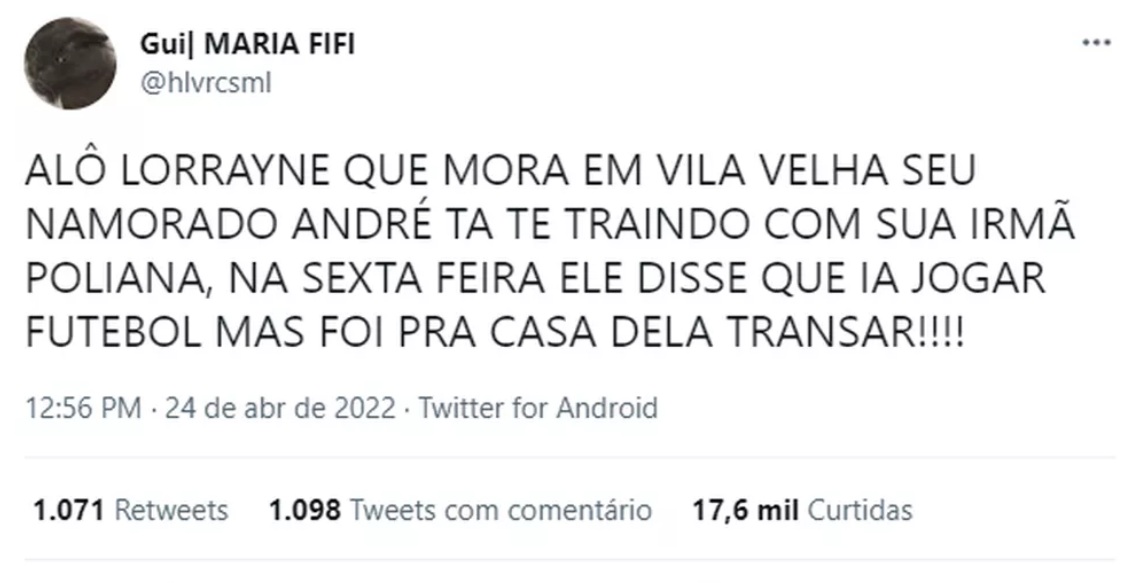 Mulher descobre traição após jovem expor em rede social conversa que ouviu em ônibus