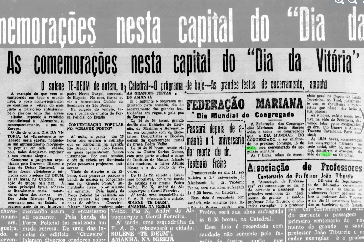 As comemorações do Dia da Vitória em Natal