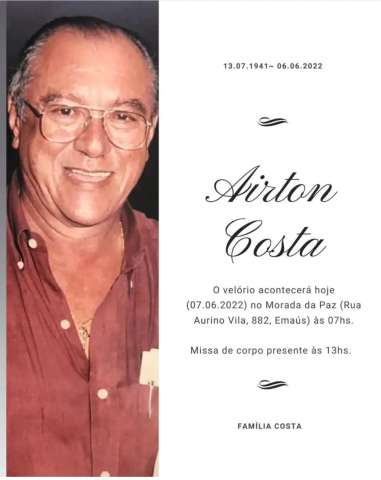 Morre empresário Airton Costa, um dos fundadores da CDL