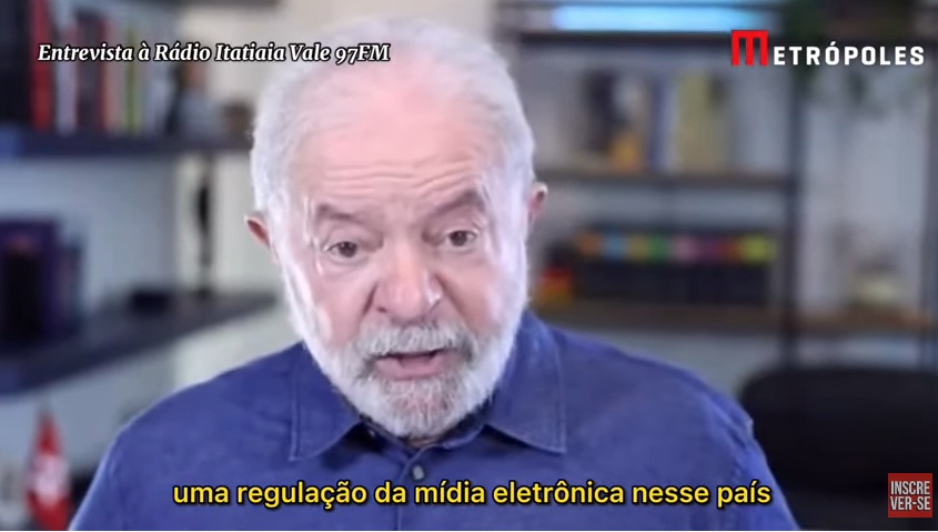 VÍDEO: Lula fala em regular imprensa digital, televisão e Instagram; ASSISTA