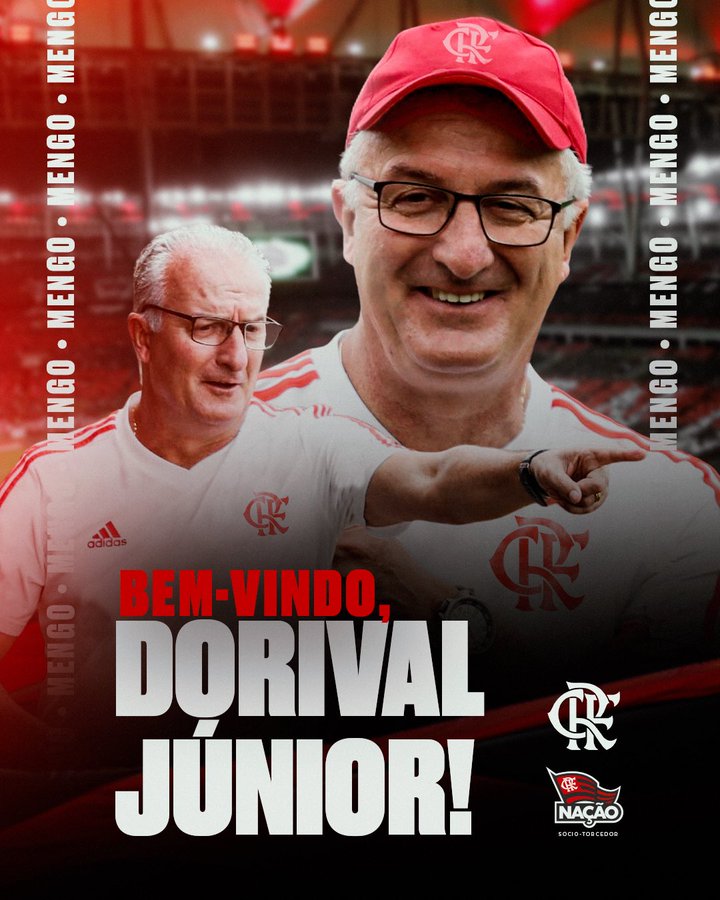 Flamengo anuncia retorno de Dorival Júnior