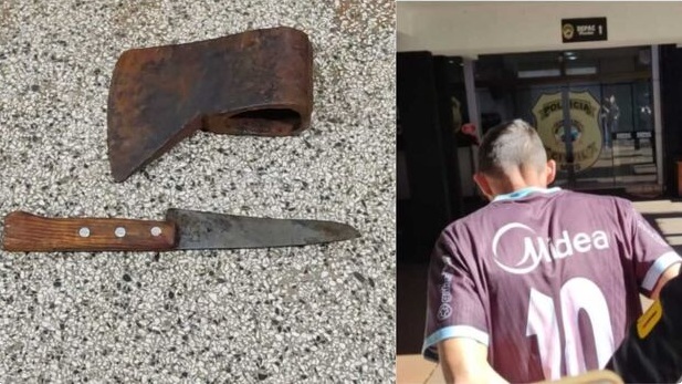 Filho usa faca de cozinha e machado enferrujado para matar pai e madrasta