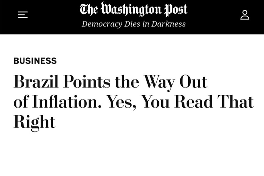 Jornal Washington Post diz que o Brasil aponta o caminho para sair da inflação