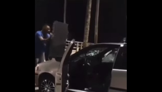 VÍDEO: Homem destrói próprio carro por não ter como pagar multa após ser flagrado em blitz