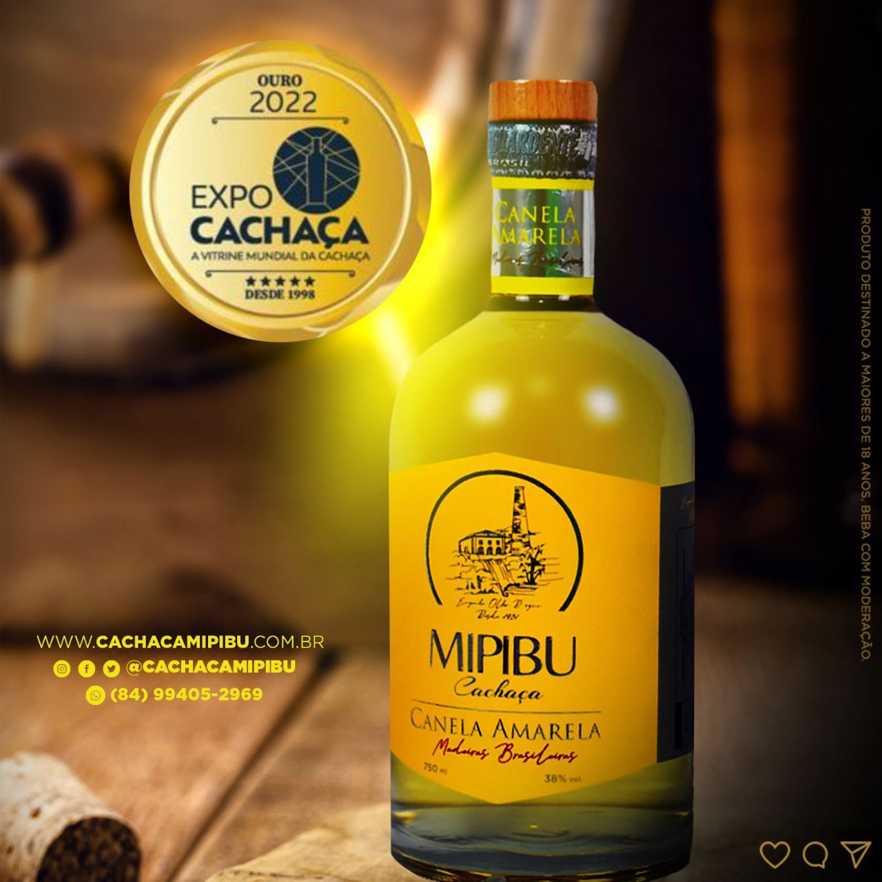 Cachaça Mipibu ganha mais uma medalha de Ouro na Expocachaça Brasil
