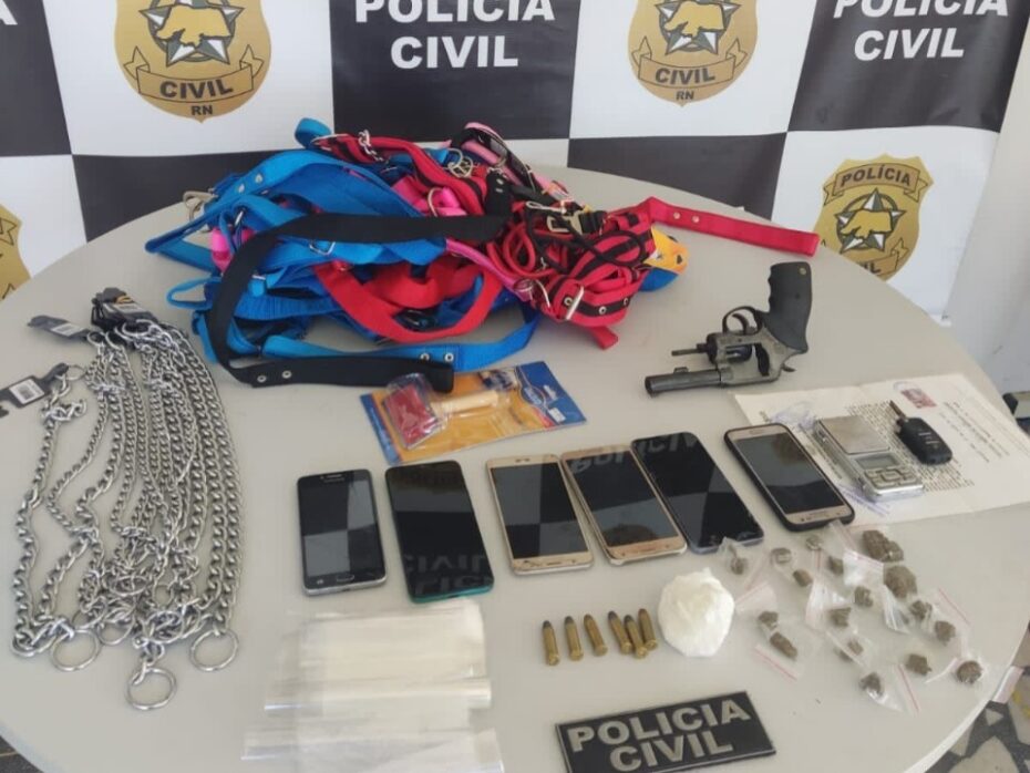 Polícia apreende adolescente com armas, drogas e objetos roubados no RN
