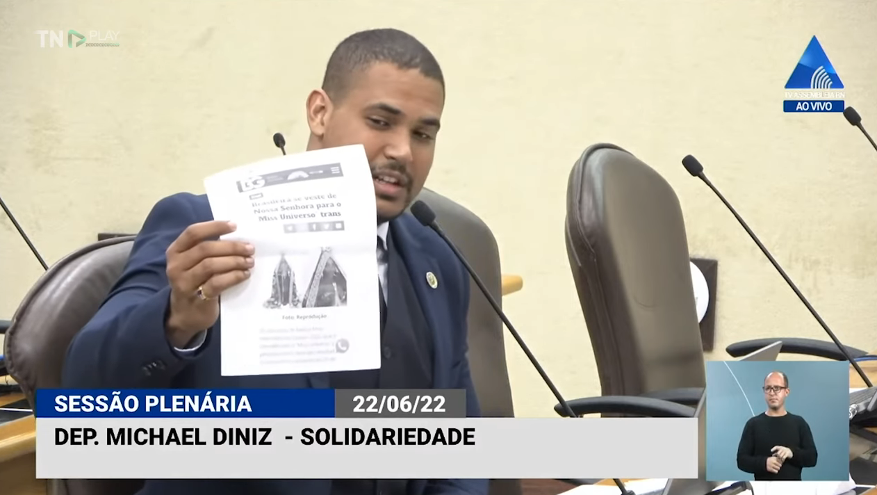 VÍDEO: Deputado do RN diz que despreza movimento LGBT+ e sugere tratamento psiquiátrico