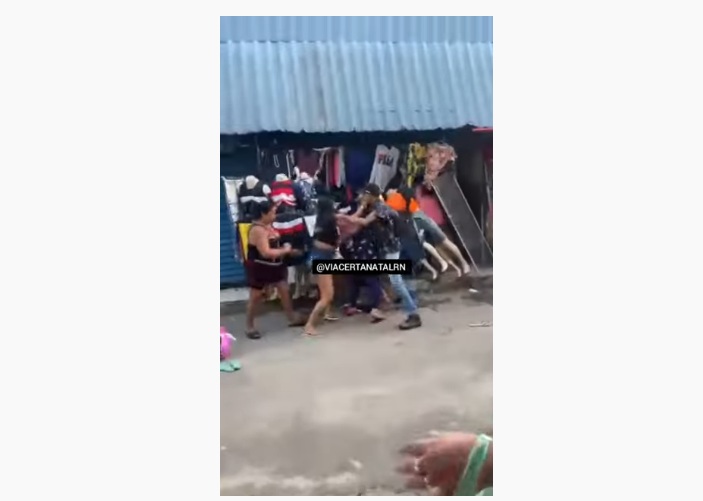 VÍDEO: Briga no camelódromo do Alecrim gera confusão generalizada; ASSISTA