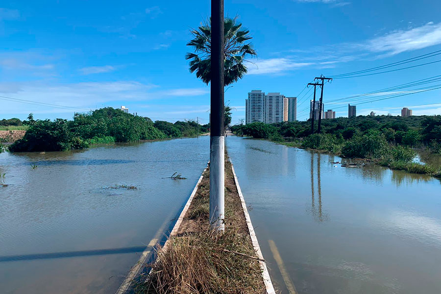 Rota do Sol segue alagada e intransitável; Caern prevê liberação ainda nesta semana