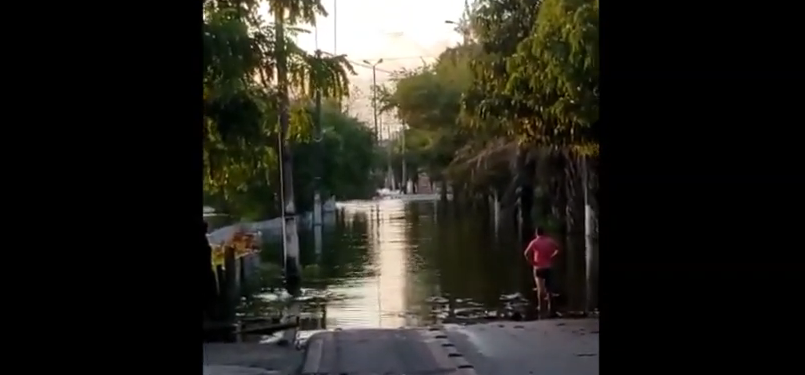 VÍDEO: Homem é flagrado fazendo manobras com jet ski em alagamento na avenida Ayrton Senna