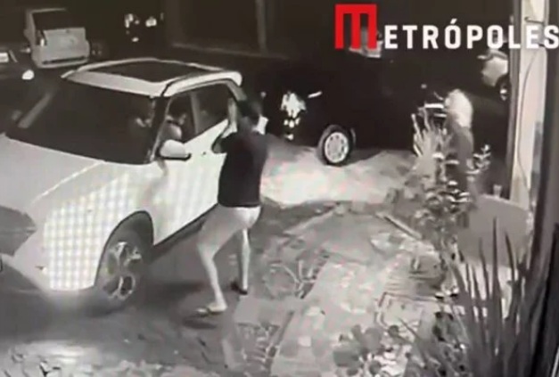 Vídeo mostra que tesoureiro do PT jogou pedras e discutiu com agressor antes de tiroteio em festa; ASSISTA