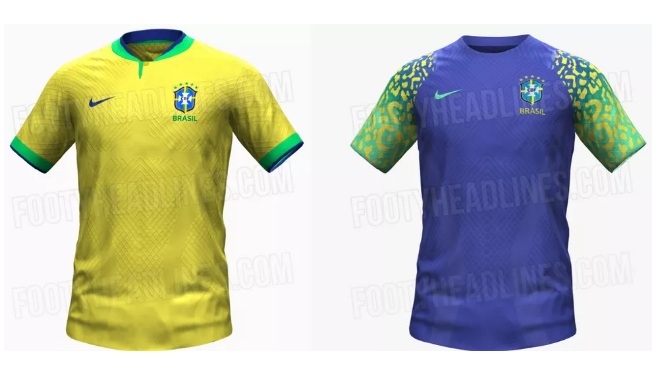 Site vaza a imagem das camisas da seleção brasileira para a Copa de 2022