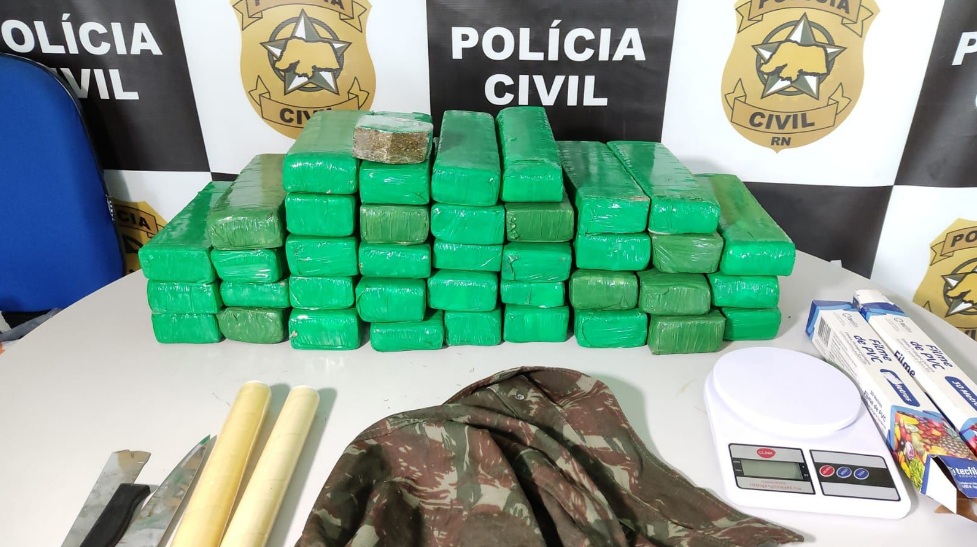 Homem é preso com 24 kg de maconha no RN