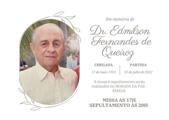Morre o médico Edmilson Fernandes de Queiroz em Natal