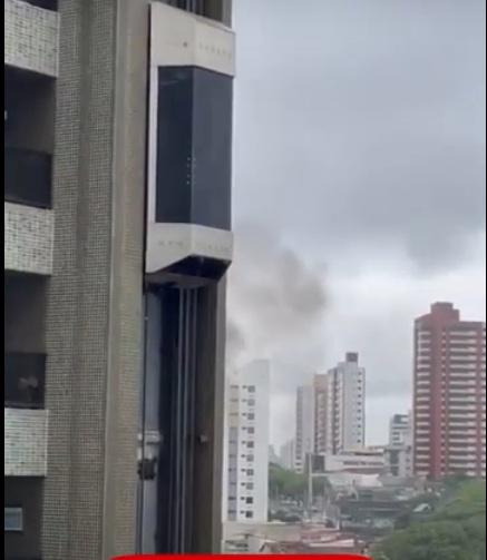 VÍDEO: Princípio de incêndio é registrado em apartamento em Natal; ASSISTA