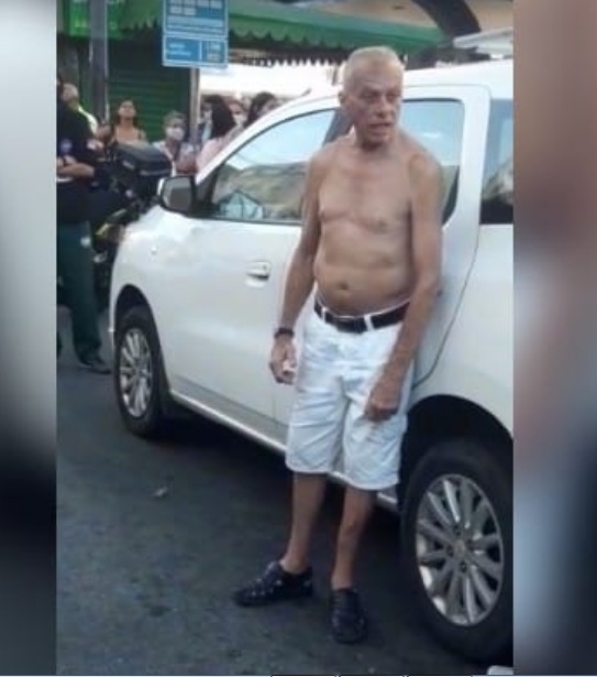 VÍDEO: Idoso é preso por embriaguez ao volante após quase atropelar pedestres em parada de ônibus em Natal