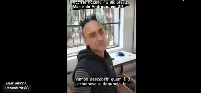 VÍDEO: Com livro de Hitler na mão, homem faz ofensas contra negros e gays: “Quem gosta de macaco é zoológico”