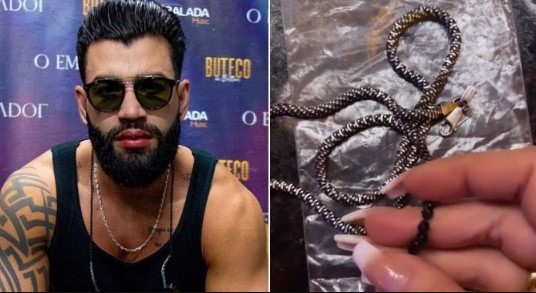 VÍDEO: Fã devolve colar arrancado do pescoço de Gusttavo Lima em show: ‘Não estava se sentindo bem’