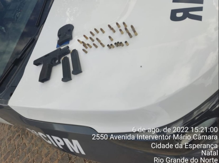 Policial penal é preso após efetuar disparos em estabelecimento comercial e ameaça pessoas na Grande Natal