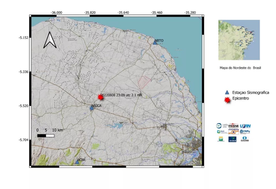 Rio Grande do Norte registra nove tremores de terra em 12 horas