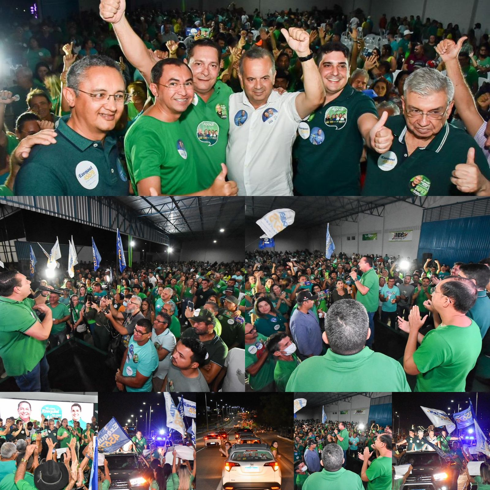 Prefeito Alan recebe Ezequiel, Garibaldi e Rogério em grande carreata pelas ruas de Apodi