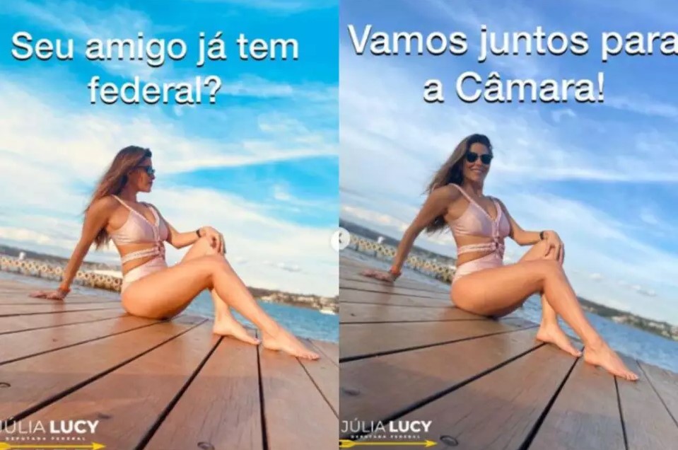 Deputada do DF sensualiza em campanha por uma vaga na Câmara