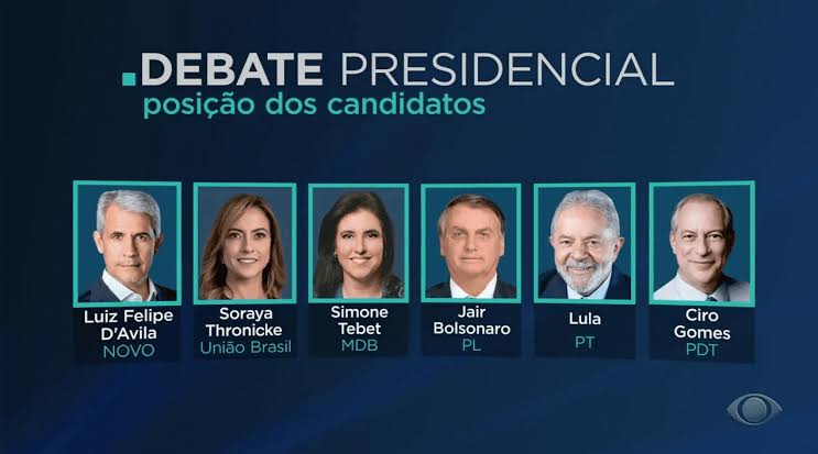AO VIVO: Assista ao primeiro debate presidencial da atual campanha com presença de Lula e Bolsonaro