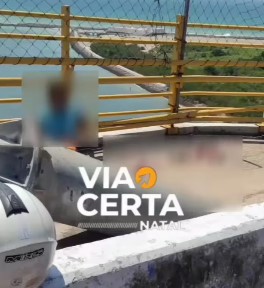 Homem tenta realizar assalto na ponte Newton Navarro, vítima reage e assaltante fica baleado