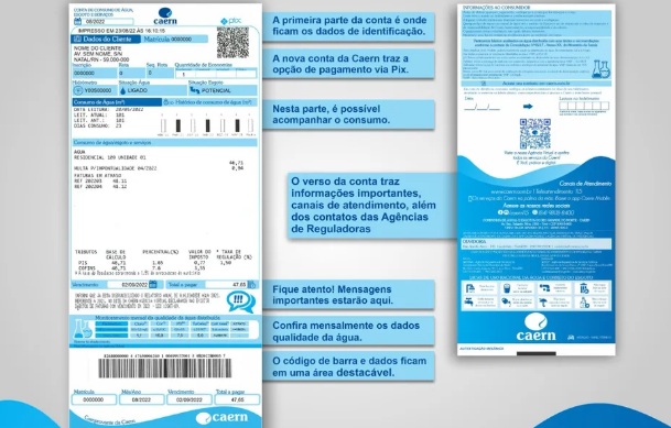 Consumidores do RN passam a receber novo modelo de conta de água em setembro, diz Caern