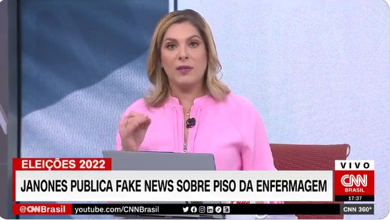 VÍDEO: Âncora da CNN fica “revoltada” e expõe Fake News do coordenador de campanha de Lula