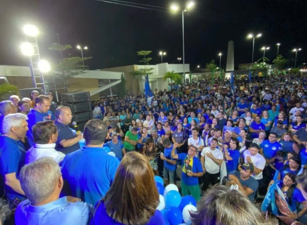 Prefeito de Monte Alegre, Kleber Rodrigues e Severino recebem Rogério e João Maia para comício no município