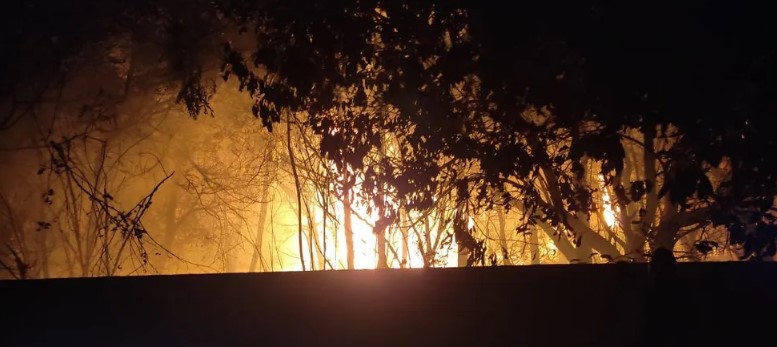 Incêndio em Tibau atinge área de mata e bombeiros levam mais de 3 horas para apagar