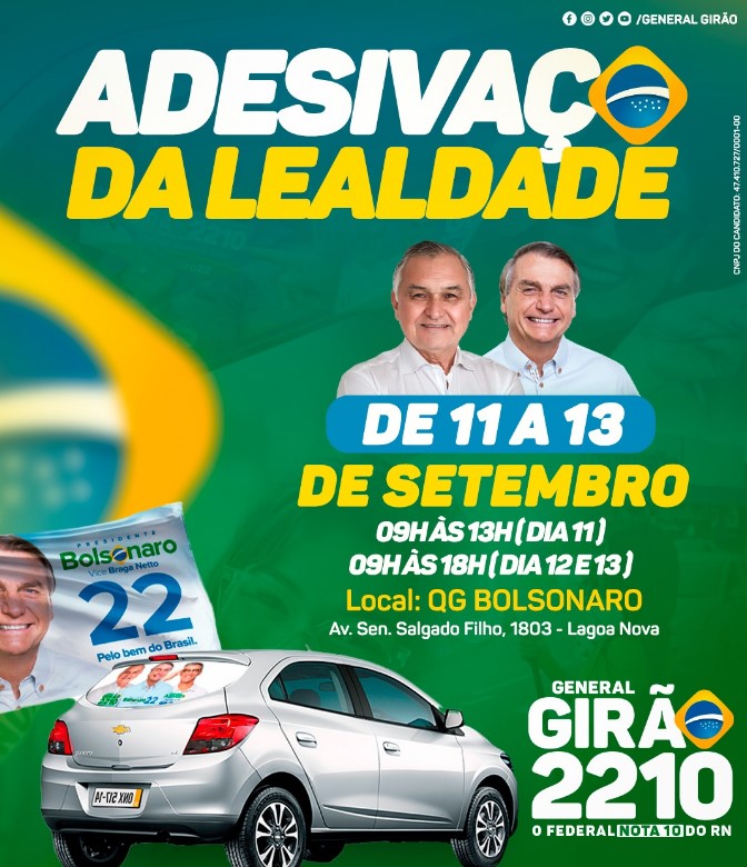 General Girão promove Adesivaço da Lealdade no QG Bolsonaro