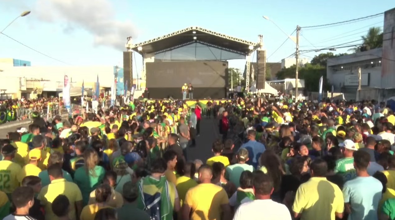 AO VIVO: Assista a transmissão do comício de Bolsonaro em Natal