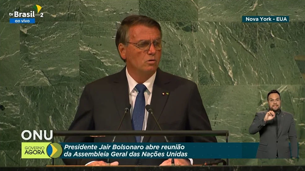 VÍDEO: "Condenado em três instâncias", diz Bolsonaro na ONU, sobre Lula; assista