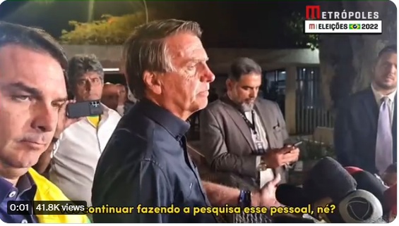 VÍDEO: “Nós vencemos a mentira”, diz Bolsonaro sobre resultado do 1º turno