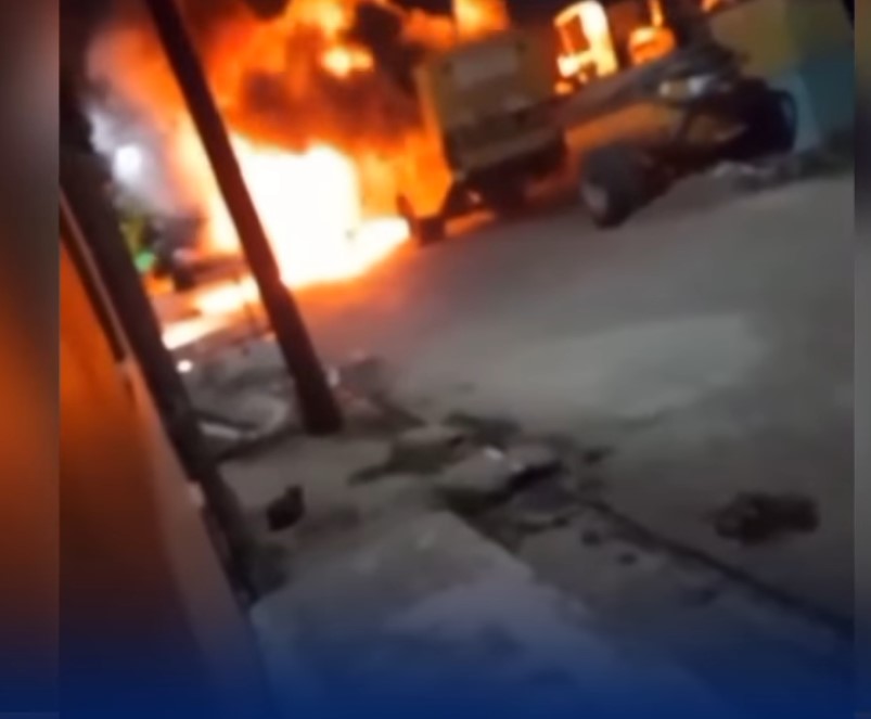 VÍDEO: Incêndio destrói um ônibus e uma patrol no interior do RN