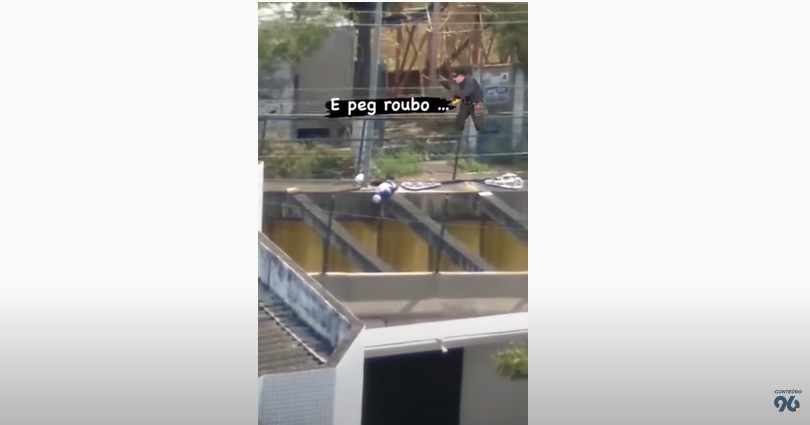 VÍDEO: Homem é flagrado furtando lâmpadas do túnel que dá acesso ao Arena das Dunas