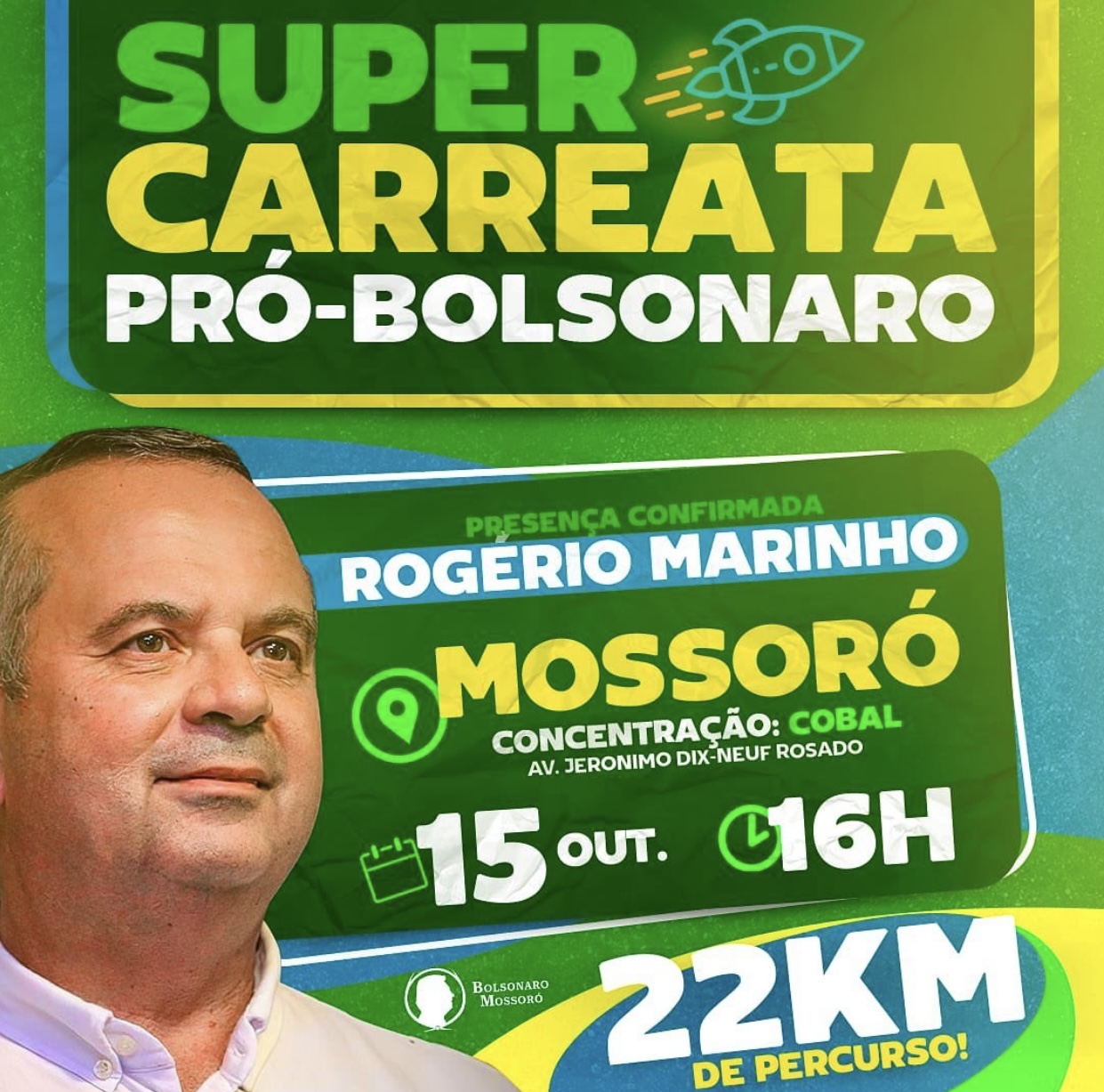 Movimentações Pró-Bolsonaro são realizadas neste sábado em Mossoró