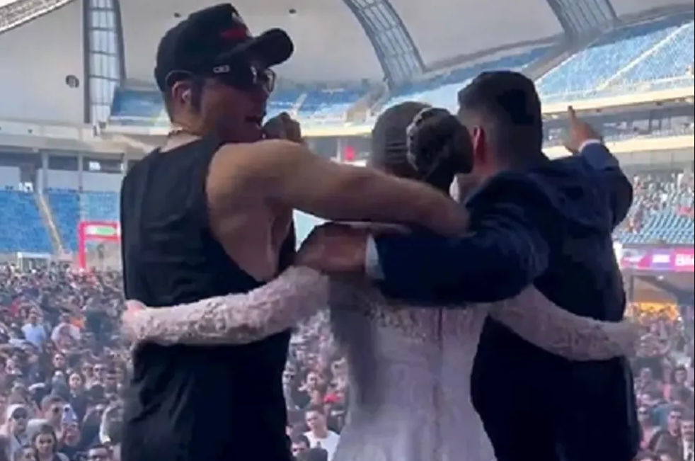 VÍDEO: Noivos saem de casamento direto para show de Safadão em Natal e são chamados ao palco