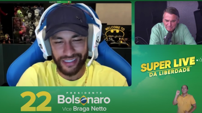 Neymar diz que vai comemorar primeiro gol na Copa do Mundo com referência a Bolsonaro