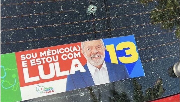 VÍDEO: Carros com adesivos de Lula são atingidos por tiros em Natal