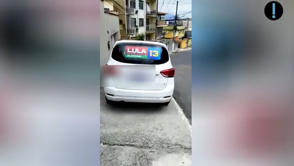 VÍDEO: Veículos a serviço do TRE-RJ transitam com adesivos da campanha de Lula