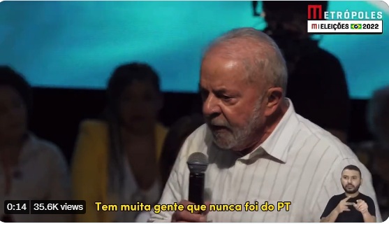 VÍDEO: Se eleito, Lula diz que “não será um governo do PT”