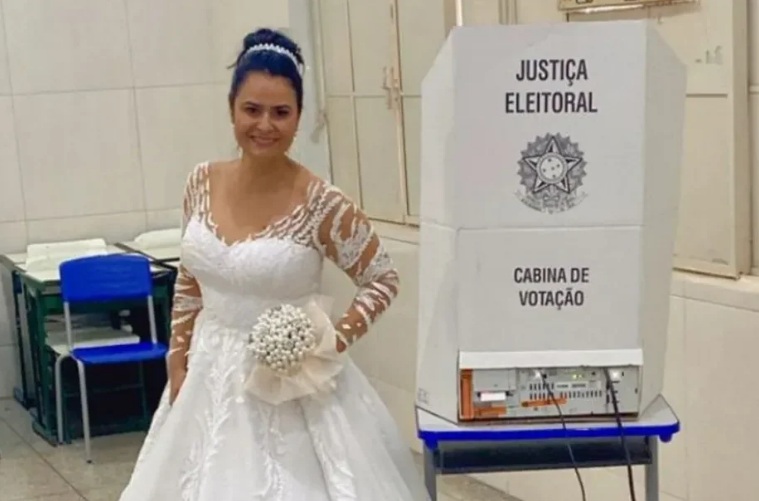 VÍDEO: Noiva sai da própria festa de casamento e vota ainda de vestido e buquê